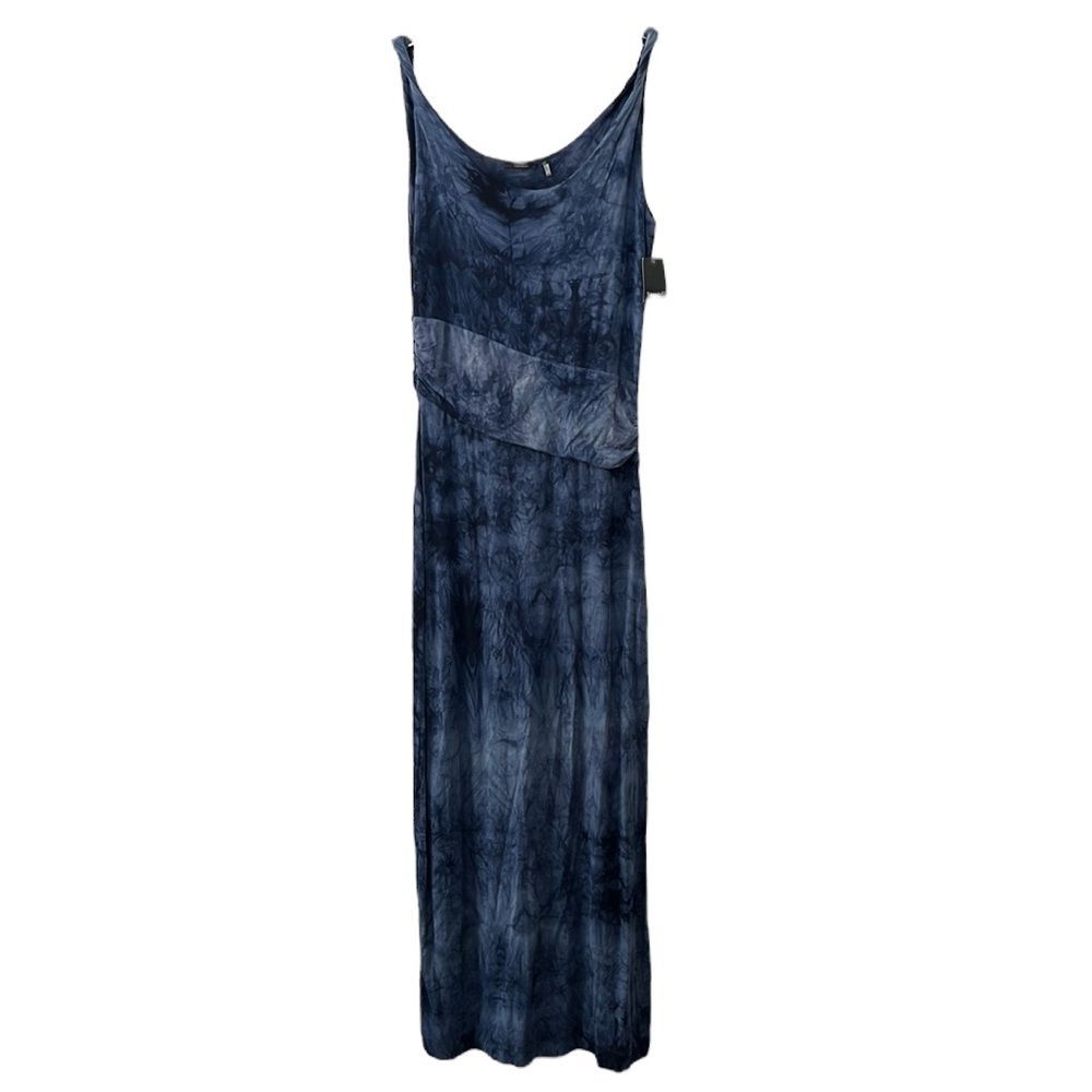 Tahari Luka Navy Blue Sleeveless Side Split Maxi Dress Size S NWT